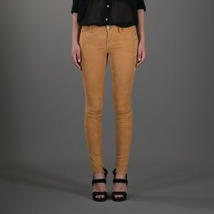 Current Elliot lamb suede ankle skinnies